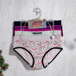 Girl’s Hipster Underwear - Pink, Black, White